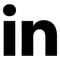 black letters spelling "in" - the shorthand LinkedIn logo